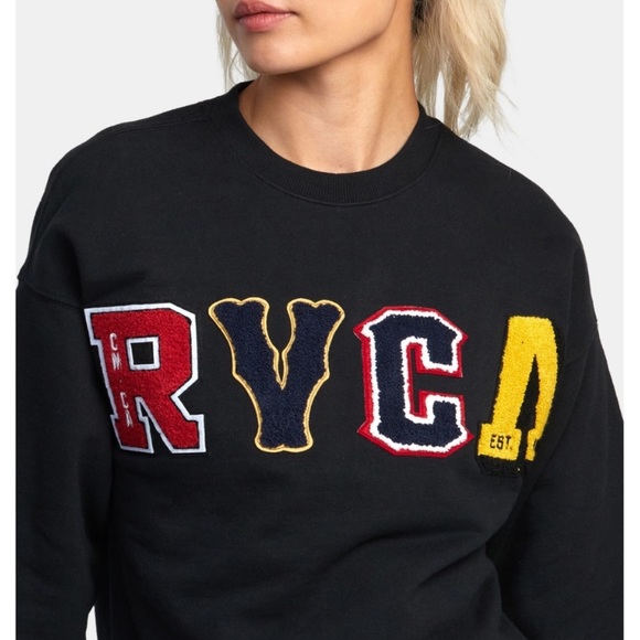 🔥🔥RVCA - LETTERMAN CREWNECK SWEATSHIRT🔥🔥 - Picture 3 of 8